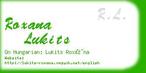 roxana lukits business card